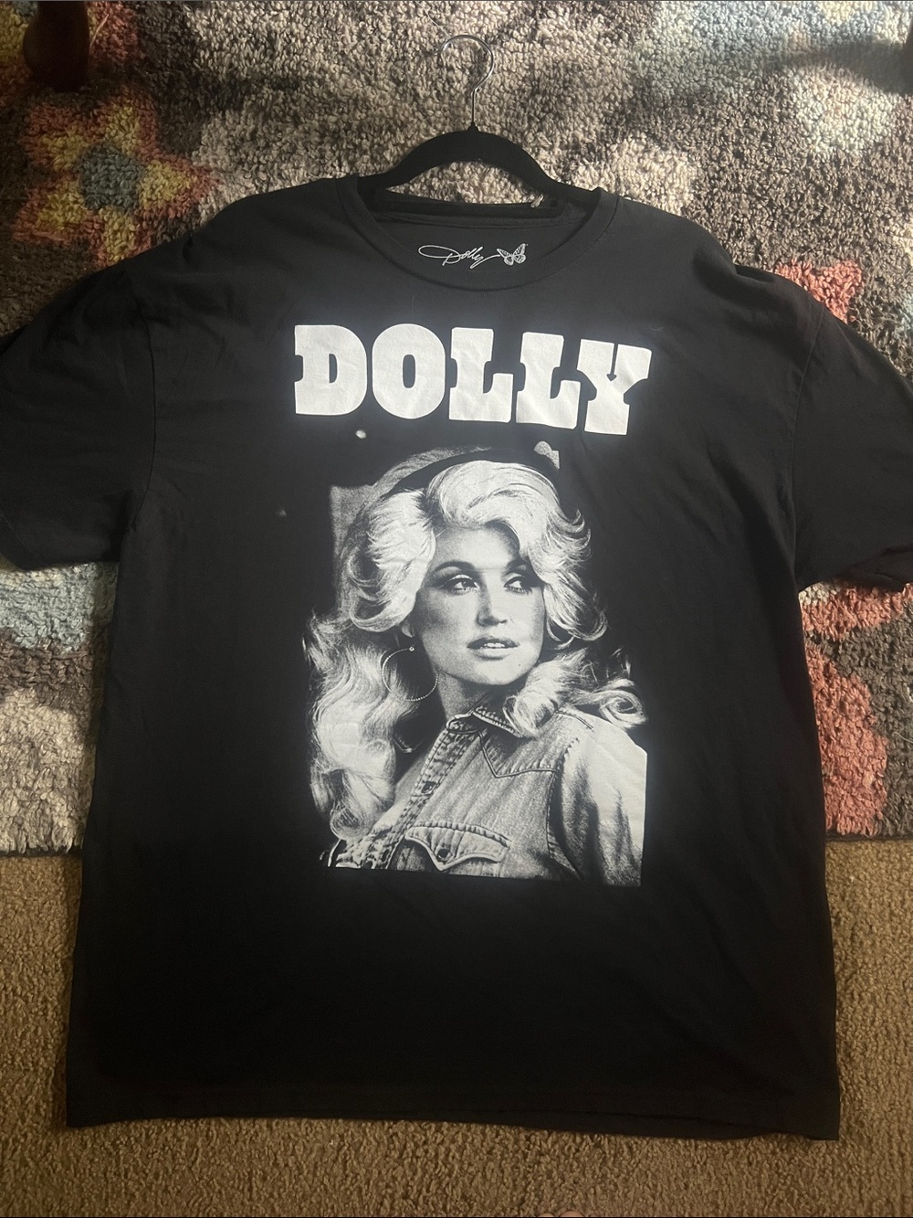 Dolly Oversized Graphic Tee - Black